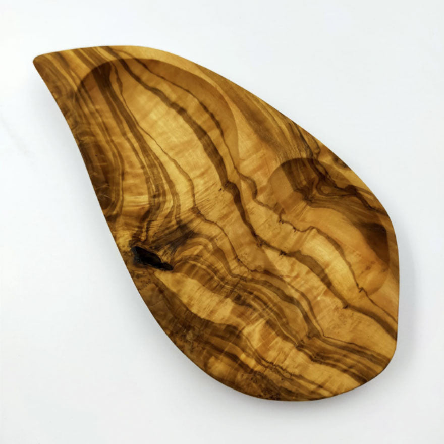 Plat à olives en bois d'olivier  - 1