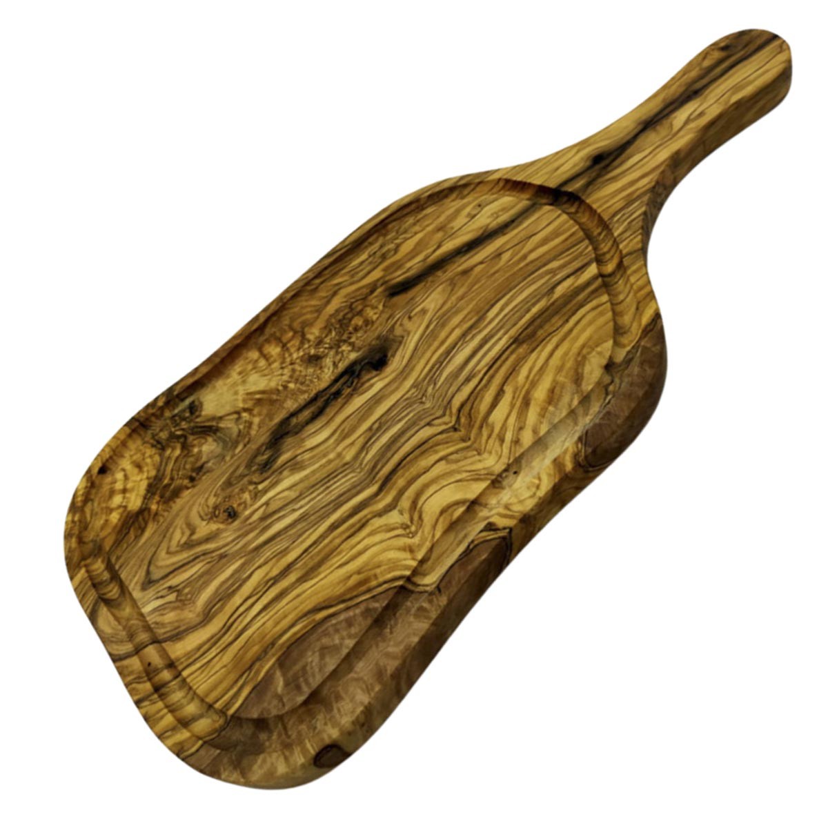 Planche En Bois D'olivier Avec Manche – 40 Cm, Fait Main, Fabrication Tunisienne