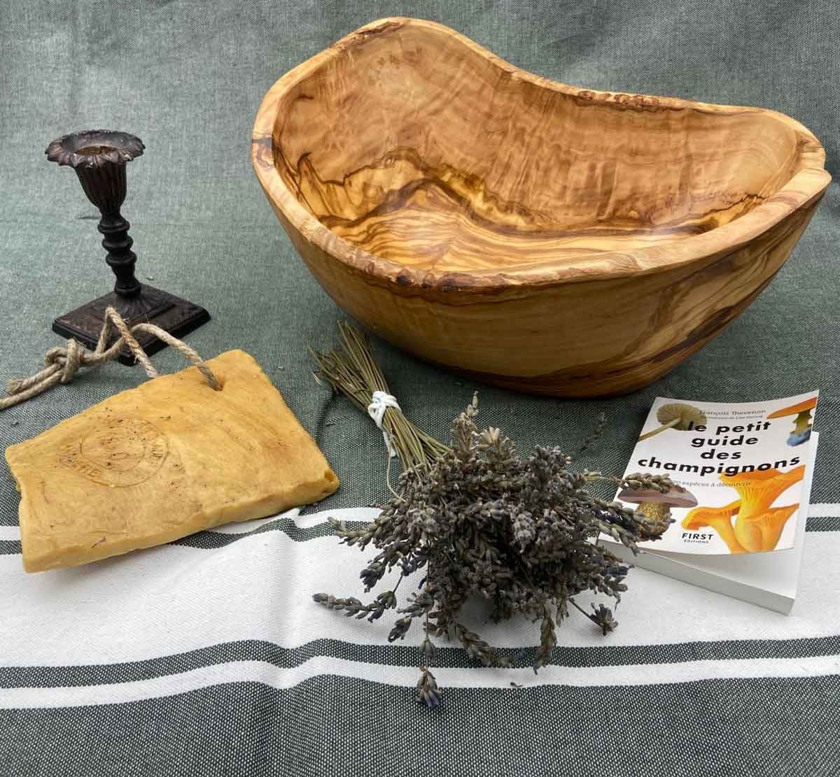 SALADIER EN BOIS D'olivier Avec Couverts EUR 90,00 - FR SALADIER EN BOIS D'olivier Avec Couverts EUR 90,00 - FR