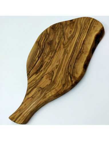 Olive wood cutting board with handle 35 cm