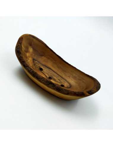 Rustic olive wood soap dish