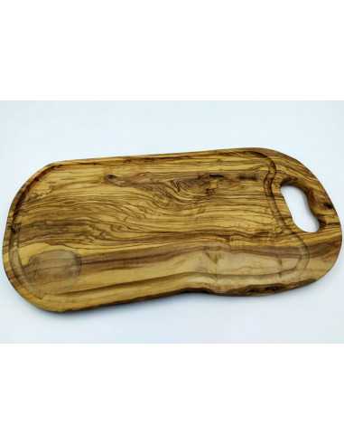 Olive wood cutting board with hole