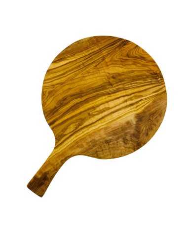 Olive wood pizza board with handle