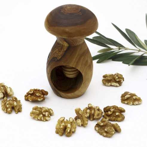 Mushroom Shape Olive Wood Nutcracker