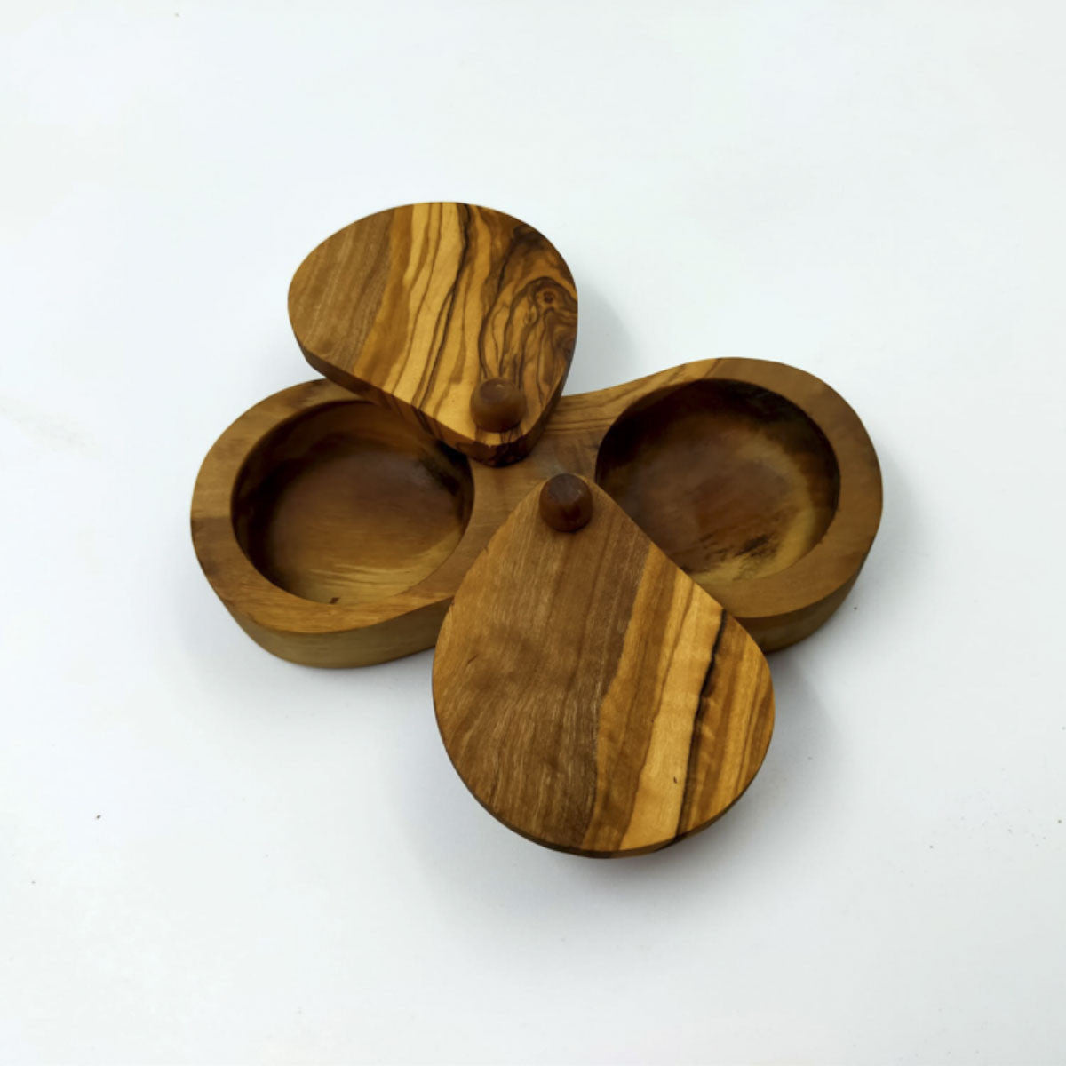 Salière et poivrière en bois d'olivier  - 2