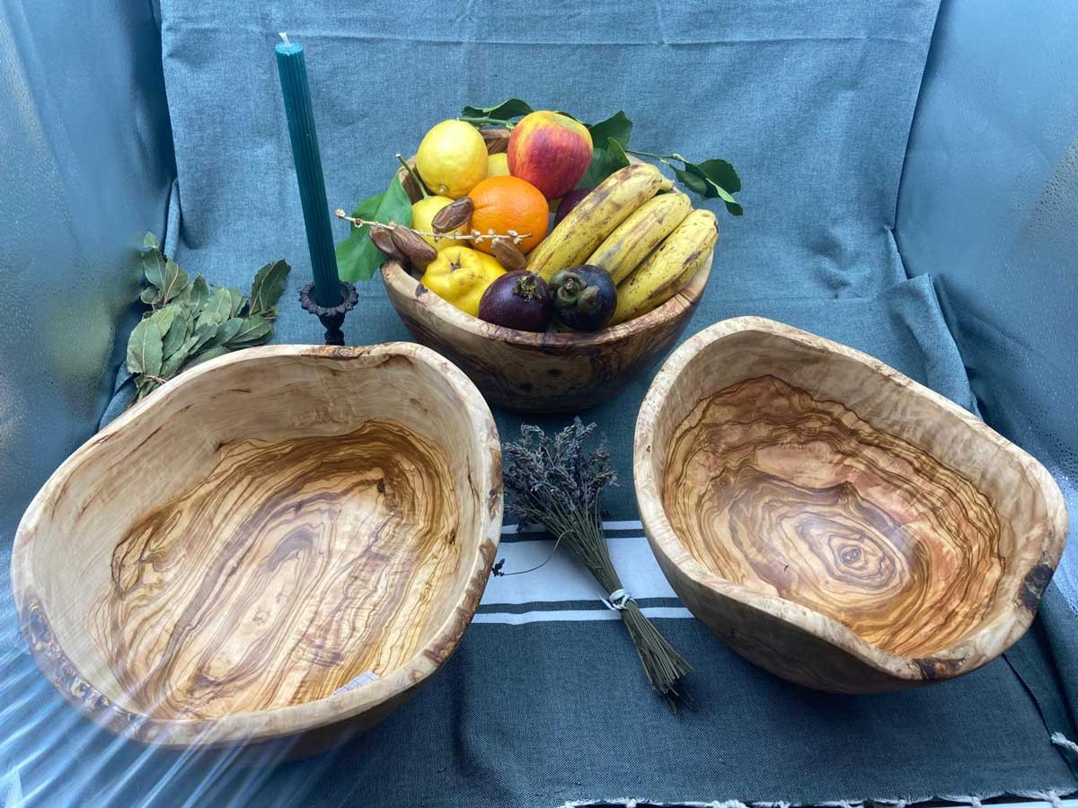 Saladier rustique en bois d'olivier | NATUROLIVE Saladier rustique en bois d'olivier | NATUROLIVE