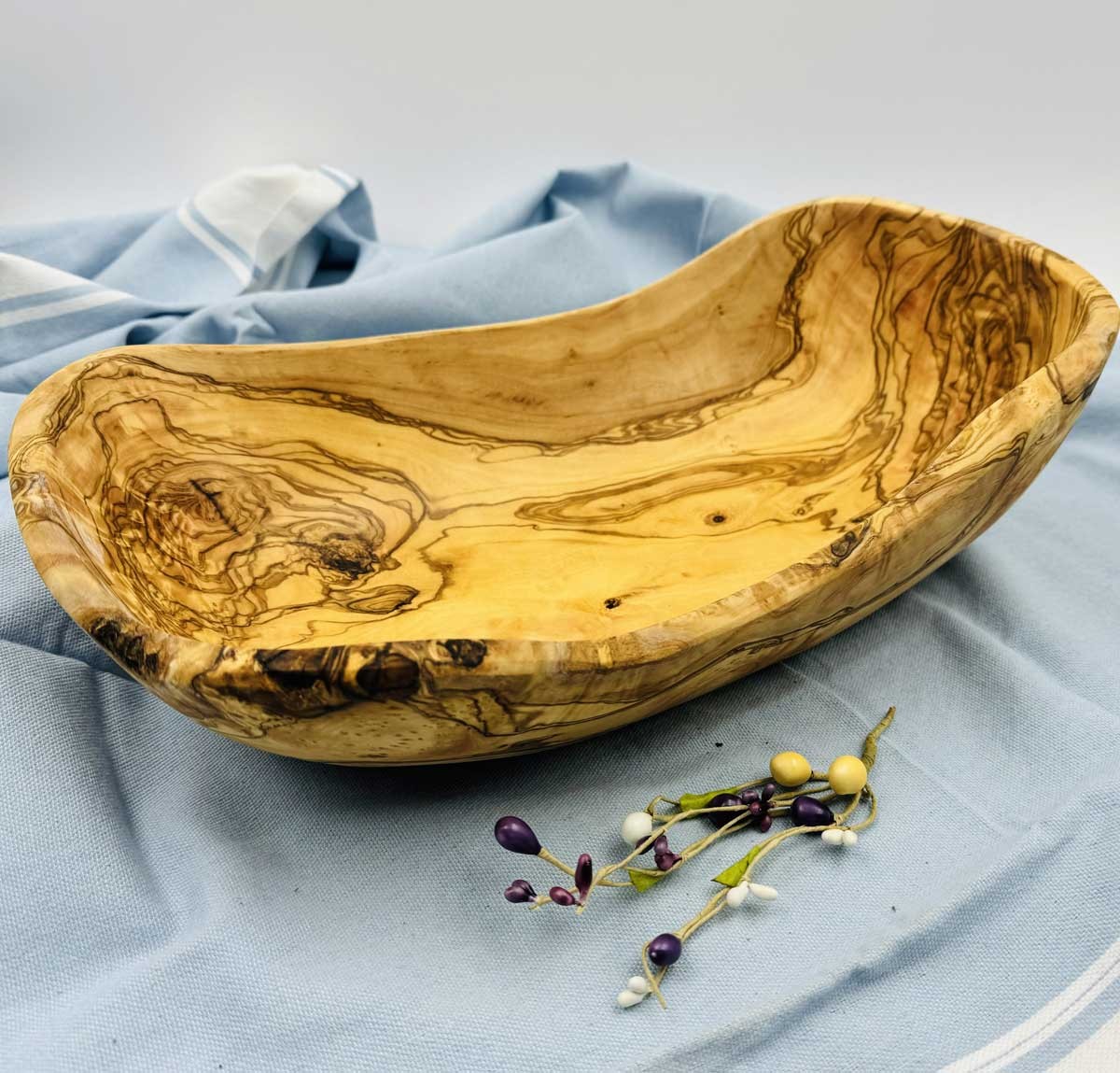 Saladier en bois olivier d'occasion - Arts de la table Saladier en bois olivier d'occasion - Arts de la table