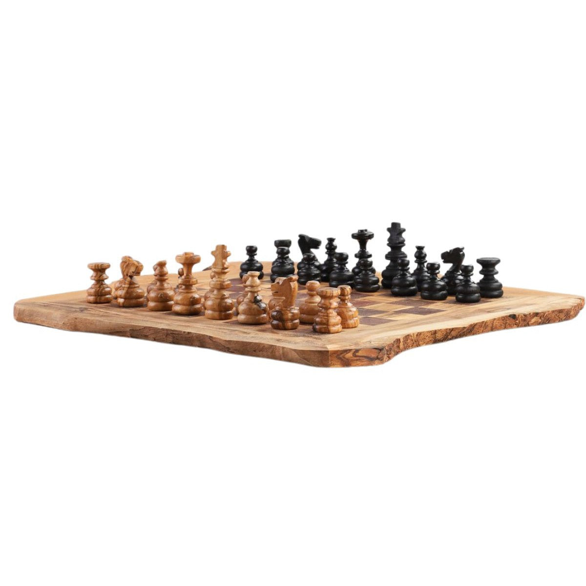 Schachset aus Olivenholz