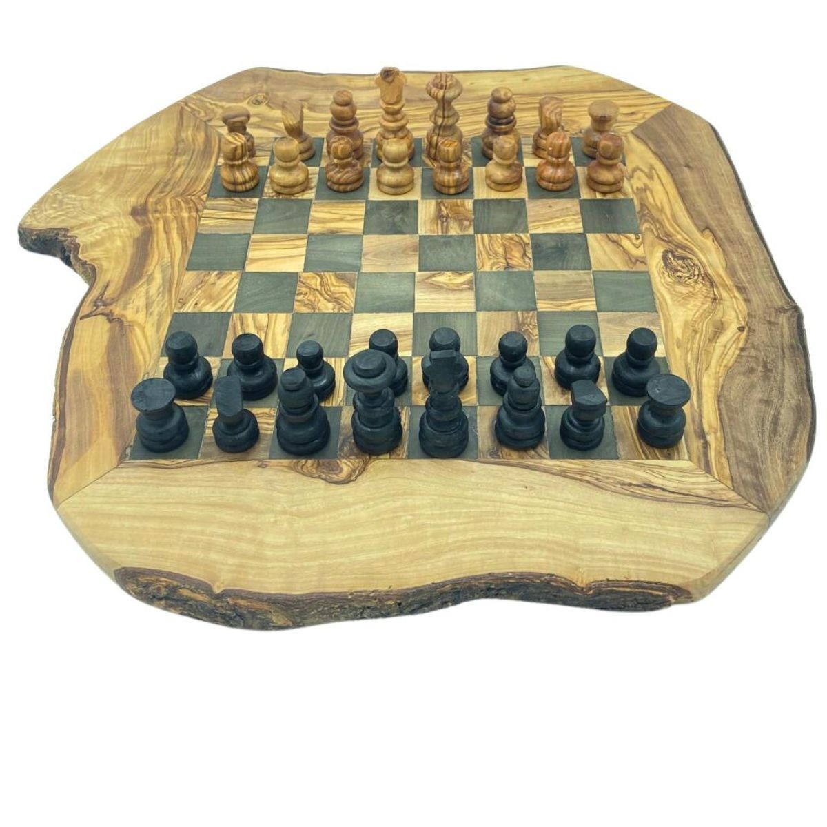 Schachset aus Olivenholz