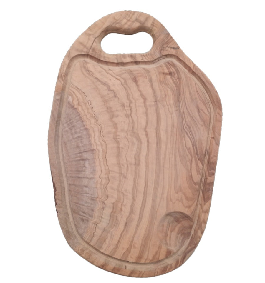 Planche à découper en bois d'olivier avec trou