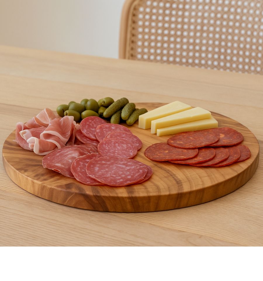 Round Olive Wood Board