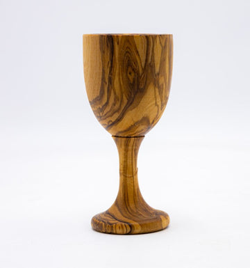 Verre à pied en bois d'olivier