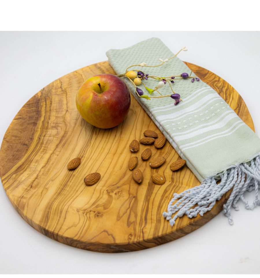 Round Olive Wood Board