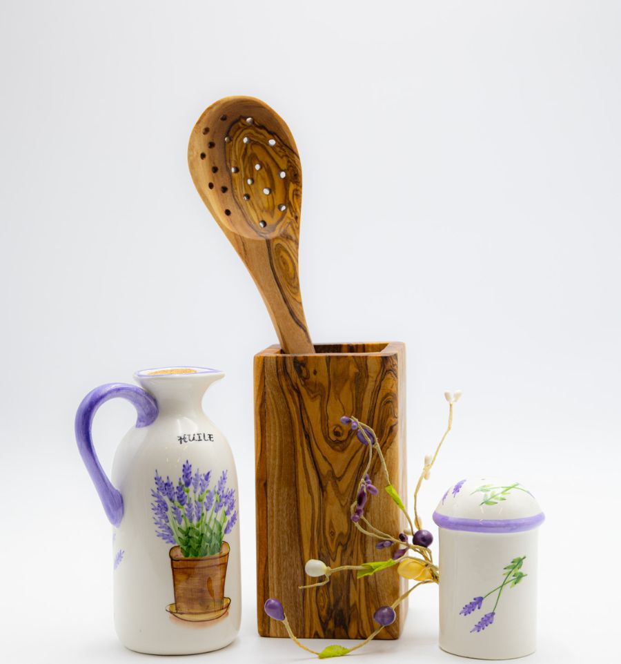 Olivenholz-Schlitzlöffel