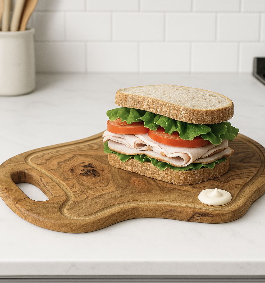 Handcrafted olive wood board